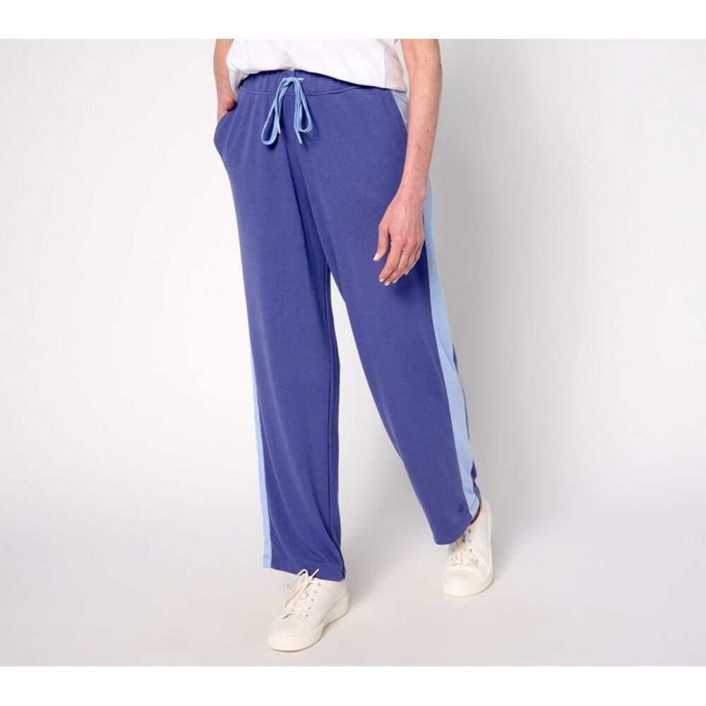 Cuddl Duds Women's Pants Sz XL Jersey Knit Lounge Pant Blue
